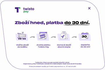 Platební metoda Twisto Pay nově i na našem eshopu.