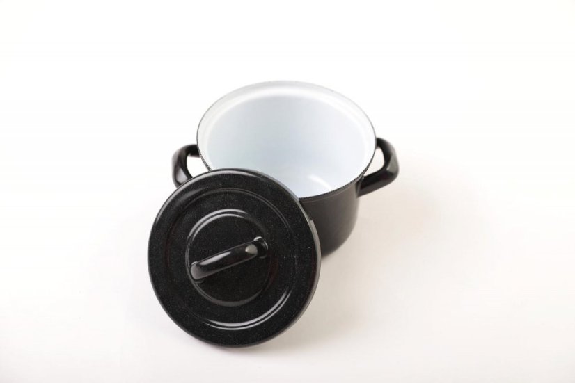 BERYL hrnec s poklicí 14 cm 1,2 lt, černý