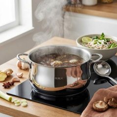 Nerezový hrnec + poklice 20 cm 3 lt TEO