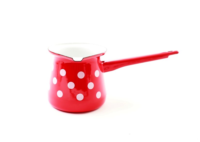 Džezva červené bodky 9cm 0,4lt