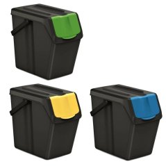 Kôš na triedený odpad SORTI BOX sada, 3 x 25 litrov Kôš na triedený odpad SORTI BOX sada, 3 x 25 litrov Kôš na triedený odpad SORTI BOX sada 3 x 25 litrov