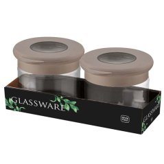 Dóza na potraviny 300ml 2 ks, sklenená, s vekom