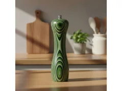 Mlynček na korenie/soľ, 20 cm, drevený, zelený