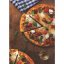 BRASIL plech na pizzu s otvory 30cm, bordová-béžová