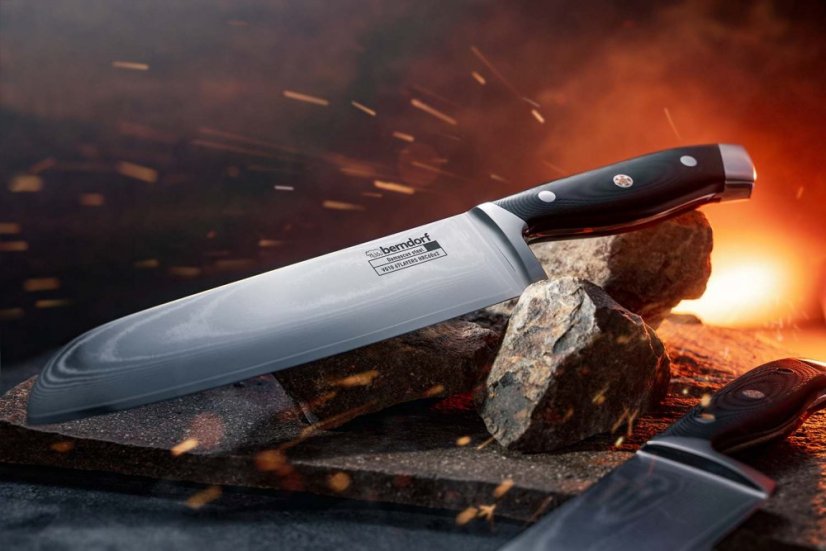 HANAMAKI nůž Santoku 20,5 cm damascénský