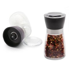 Mlýnek na sůl/pepř 170 ml skleněný černý