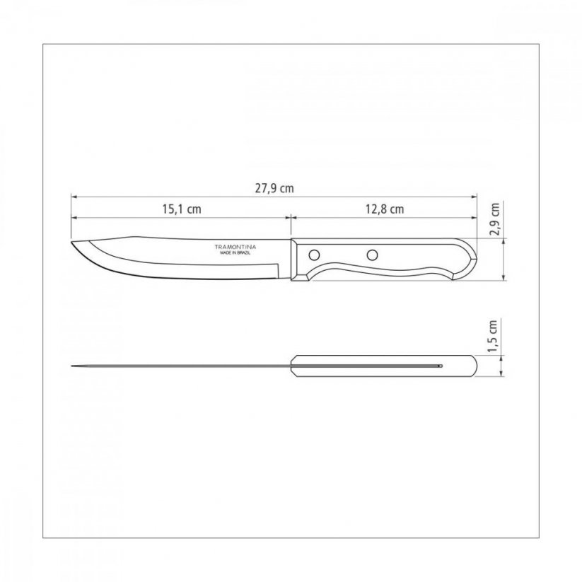 Dynamic kuchyňský nůž univerzální 15cm přírodní dřevo