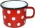 Hrnček červený, bodkovaný 9cm 0,5lt