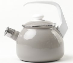 Čajník šedý s píšťalou 18,5cm 2,5lt