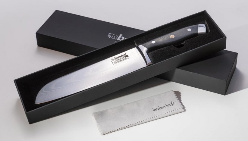 HANAMAKI kuchynský nôž Santoku 20,5cm damascénsky