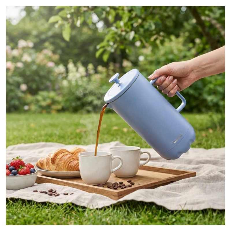 French press kávovar 1lt svetlomodrý TO GO