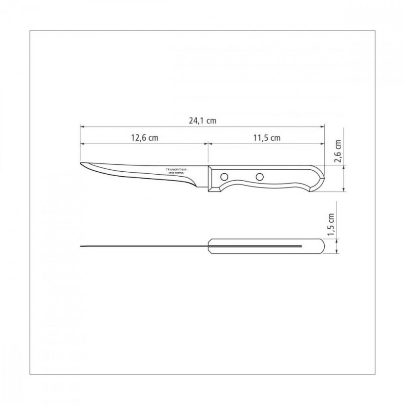 Dynamic kuchyňský nůž vykosťovací 12,5cm přírodní dřevo