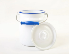 Bandaska na mléko modrý lem 18,5 cm 3 lt