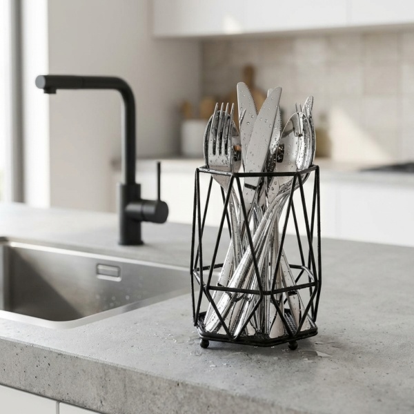 Odkapávač na příbory 12x11x16,5 cm drátěný