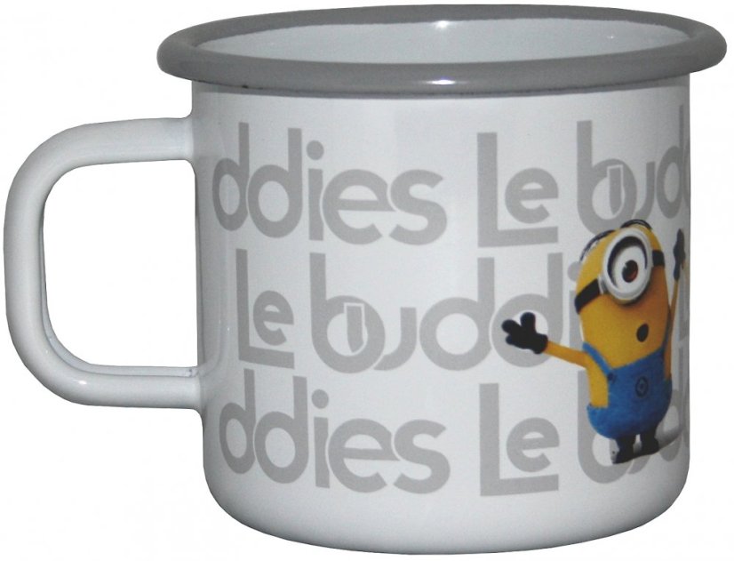 Hrnek 8 cm 0,37 lt Mimoni šedý okraj