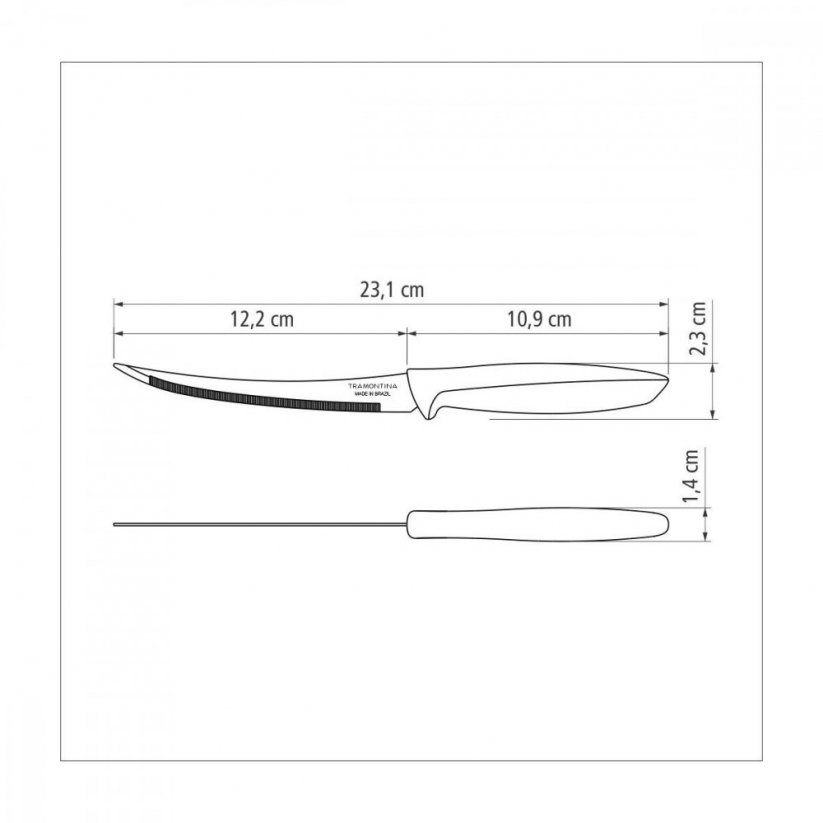 Plenus kuchyňský nůž na rajčata 12,5 cm černá