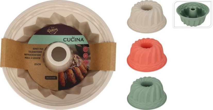 Forma na bábovku 24 cm silikonová mix barev