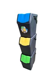 Kôš na triedený odpad SORTI BOX sada, 3 x 25 litrov Kôš na triedený odpad SORTI BOX sada, 3 x 25 litrov Kôš na triedený odpad SORTI BOX sada 3 x 25 litrov