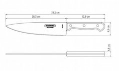 Polywood kuchyňský nůž univerzální 20cm hnědá