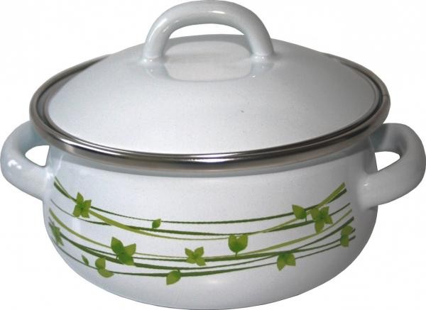 Nízky hrniec s pokrievkou tráva 12 cm 0,8 l METALAC