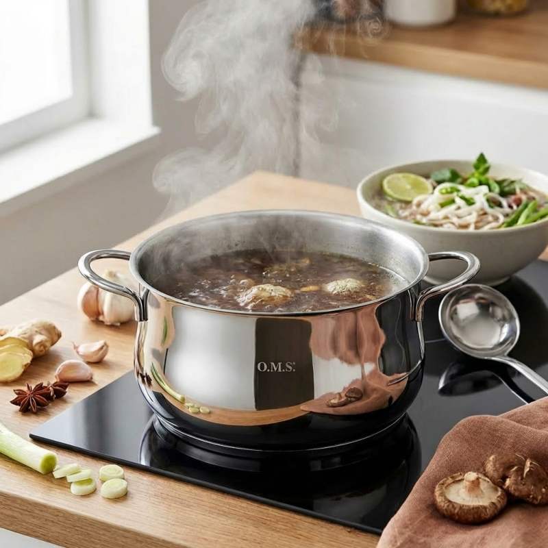 Nerezový hrnec + poklice 22 cm 4,3 lt TEO