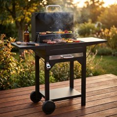 Grill záhradný s poklopom 51x34 cm výška 110cm