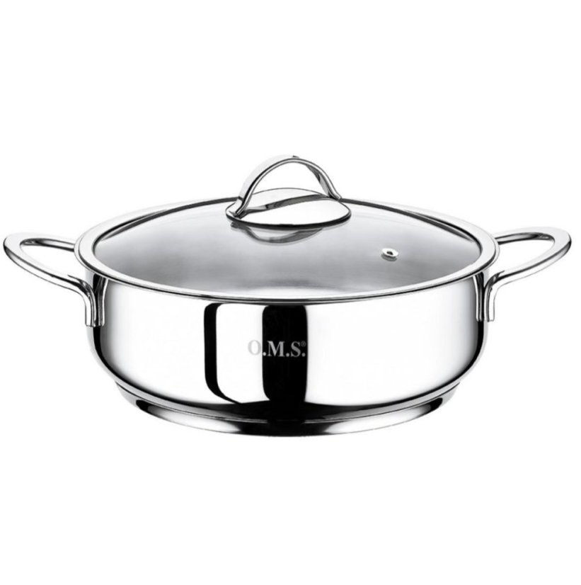 Nerezový kastrol + poklice 24 cm 3 lt TEO