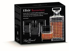 Súprava ELIXIR whisky 4 pohárov s karafou, Luigi Bormioli