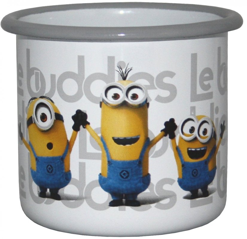 Hrnek 8 cm 0,37 lt Mimoni šedý okraj