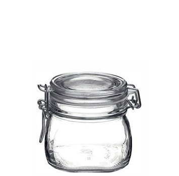 FIDO hranatá zavařovací sklenice s patentním uzávěrem 0,5 lt