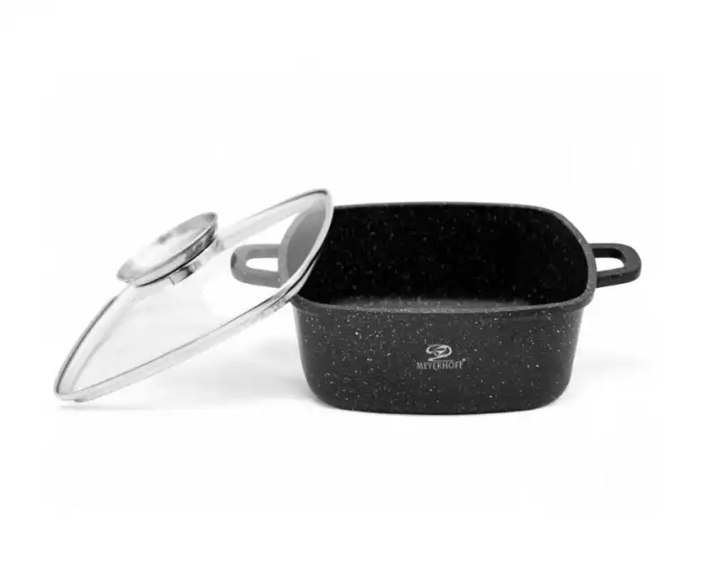 Hliníkový hrnec s poklicí čtvercový 5,5 lt 26x26x10,5 cm