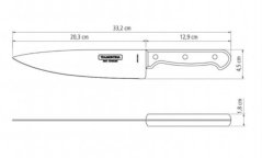 Polywood kuchyňský nůž univerzální 20 cm hnědá
