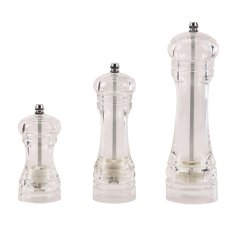 Mlýnek na pepř/sůl 15 cm transparentní