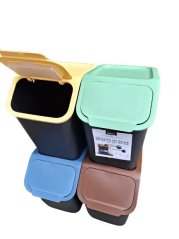 Koš plastový na separovaný odpad, 4x25L, BINI