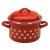 Hrniec s pokrievkou červený, bodky 20 cm 4 l METALAC