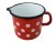 Hrnček červený, bodkovaný 12cm 1,2lt