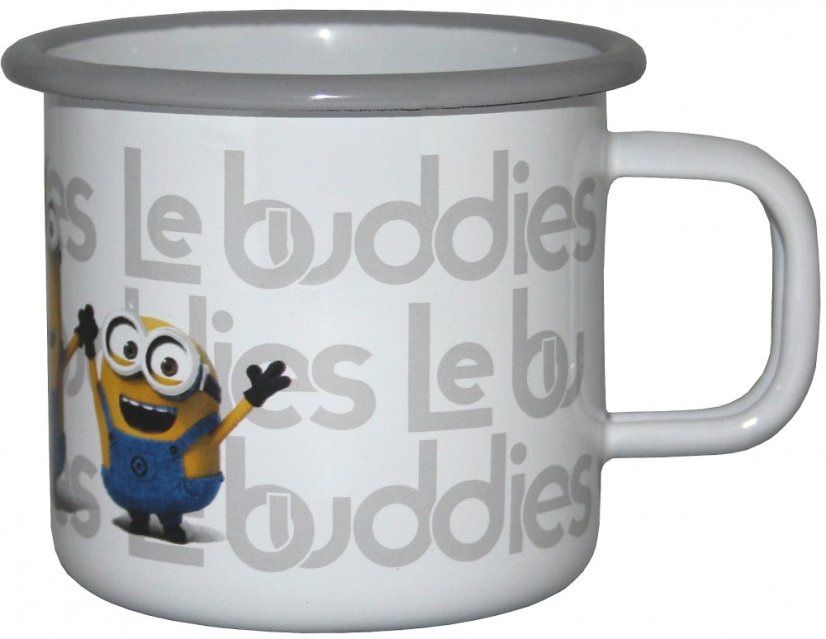 Hrnek 8 cm 0,37 lt Mimoni šedý okraj