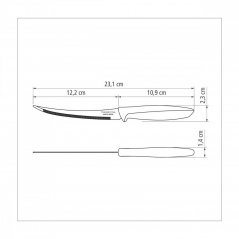 Plenus kuchyňský nůž na rajčata 12,5cm černá